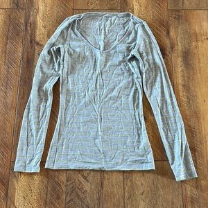 Icebreaker Merino Wool XS Long Sleeve Grey Green